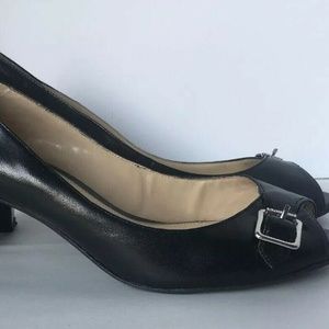 Women Classic Ralph Lauren Damaris Leather Peep To